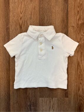 Ralph Lauren Baby Boy White Polo Shirt
